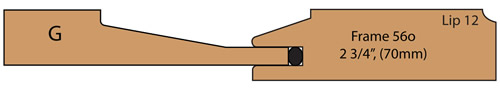 cross section of LaFleur Cabinet Door